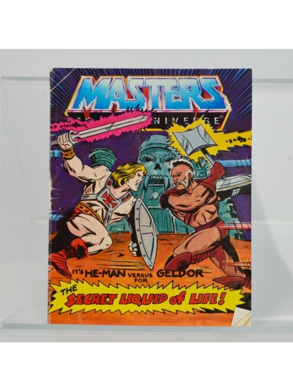 Masters Of The Universe Mini Comic He-Man Vs Geldor Secret Liquid Of Life 1983 M